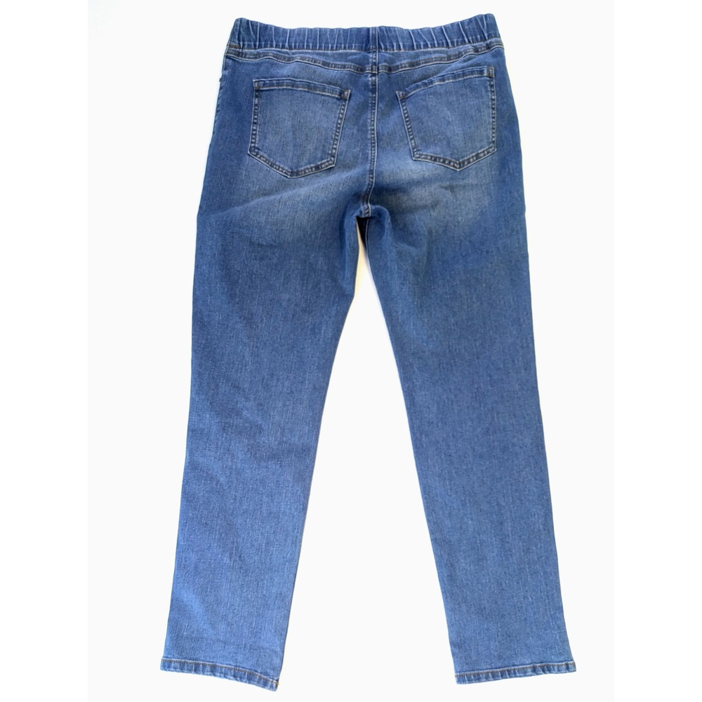 Sound Style Amazing Donna Pull On Straight Leg Jeans Blue Medium Wash Large - Picture 2 of 6
